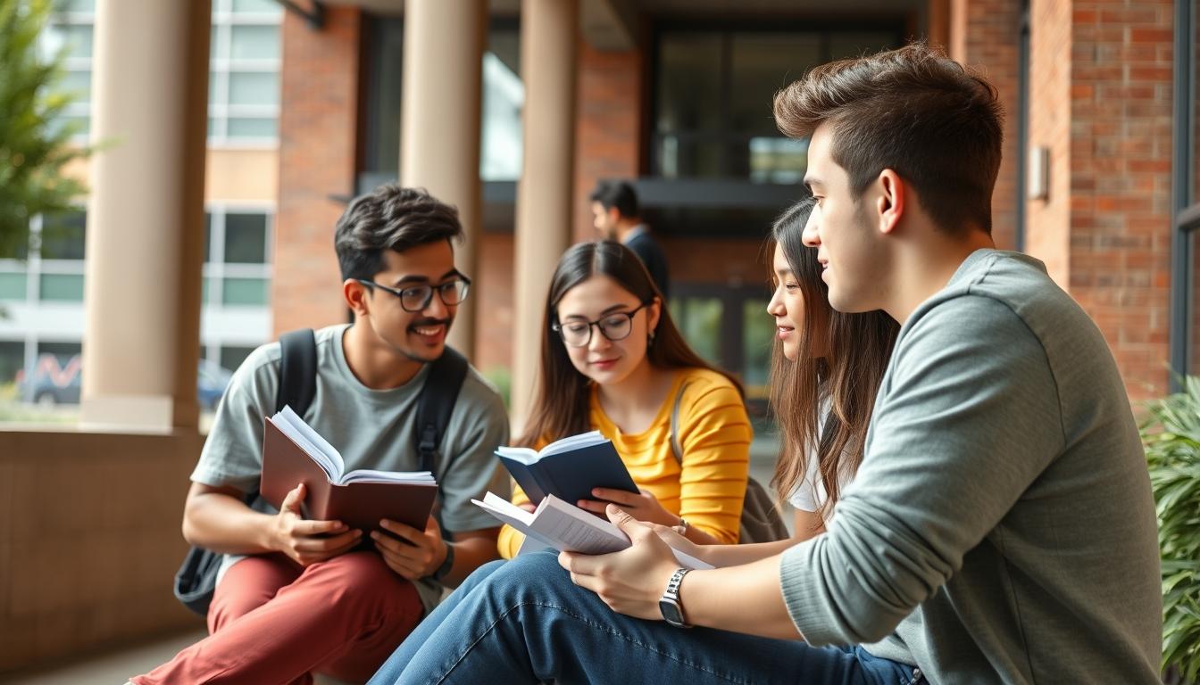 Modern university campus for students